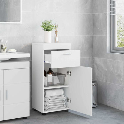 Bathroom Cabinet Set with Drawer TULUM White 37 x 31.5 x 82 cm