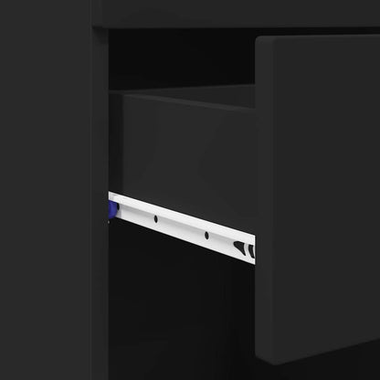 Bathroom Cabinet Set with Drawer TULUM Black 37 x 31.5 x 82 cm