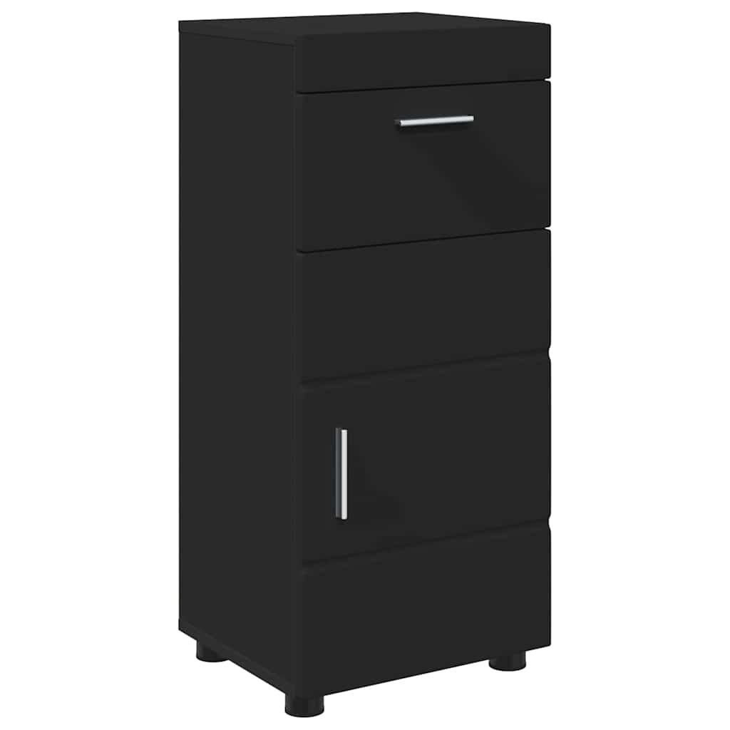 Bathroom Cabinet Set with Drawer TULUM Black 37 x 31.5 x 82 cm