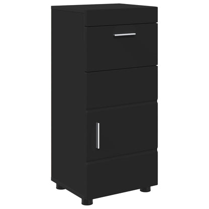 Bathroom Cabinet Set with Drawer TULUM Black 37 x 31.5 x 82 cm