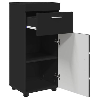 Bathroom Cabinet Set with Drawer TULUM Black 37 x 31.5 x 82 cm
