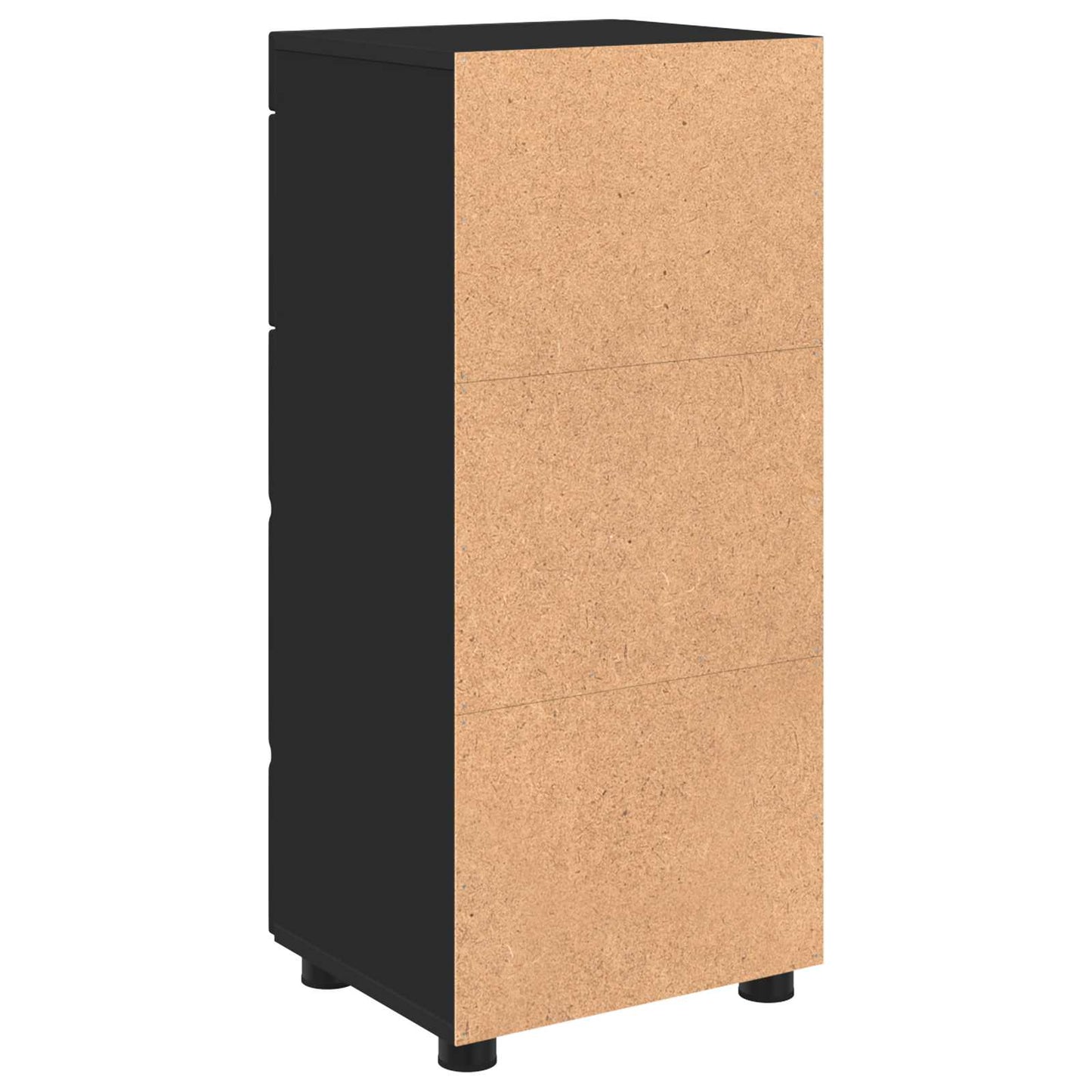 Bathroom Cabinet Set with Drawer TULUM Black 37 x 31.5 x 82 cm