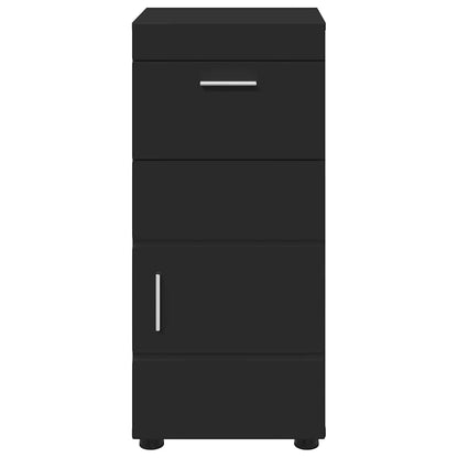 Bathroom Cabinet Set with Drawer TULUM Black 37 x 31.5 x 82 cm