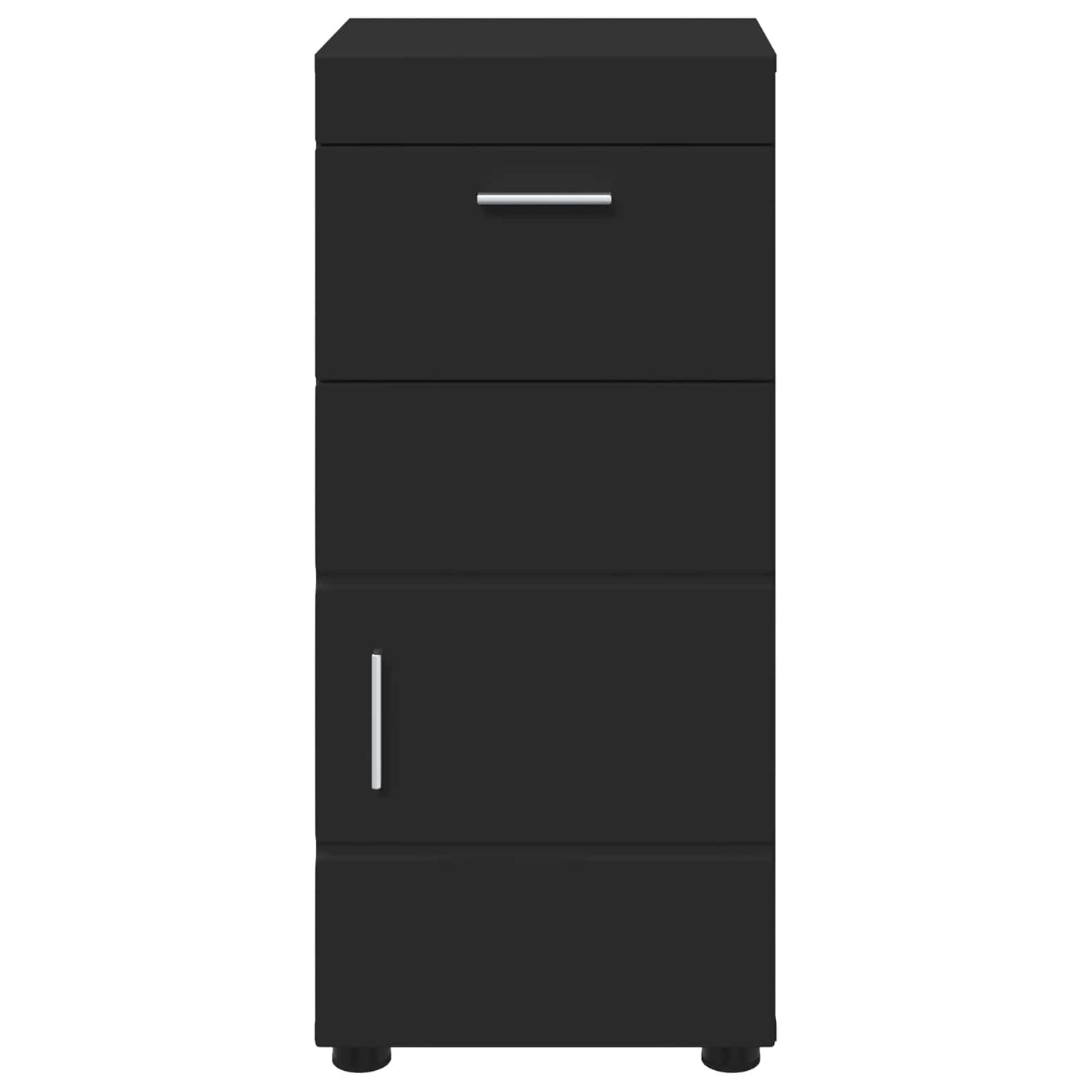 Bathroom Cabinet Set with Drawer TULUM Black 37 x 31.5 x 82 cm