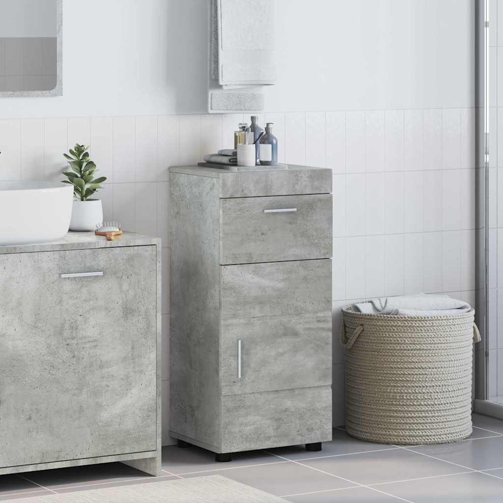 Bathroom Cabinet Set TULUM Concrete Grey 37 x 31.5 x 82 cm