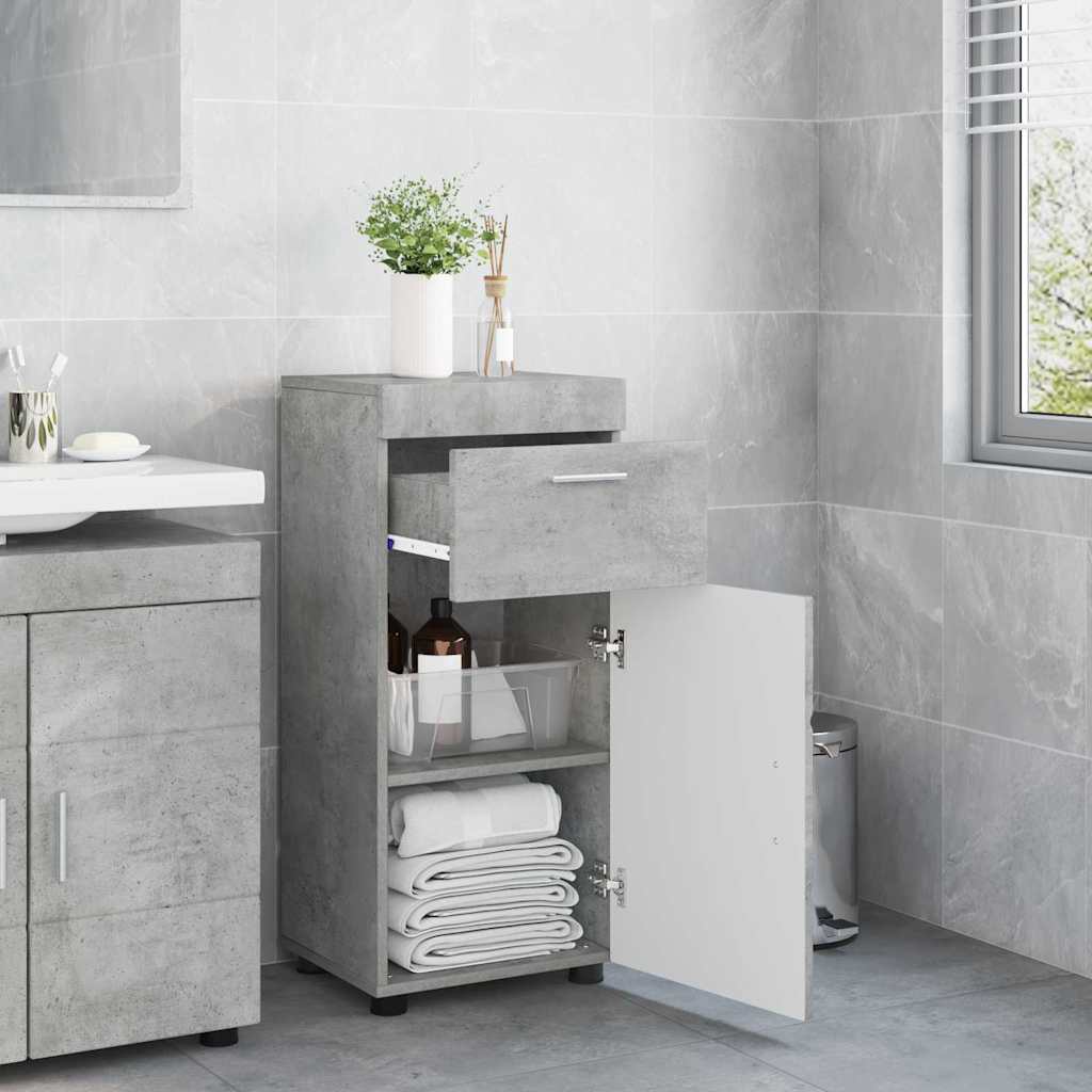 Bathroom Cabinet Set TULUM Concrete Grey 37 x 31.5 x 82 cm
