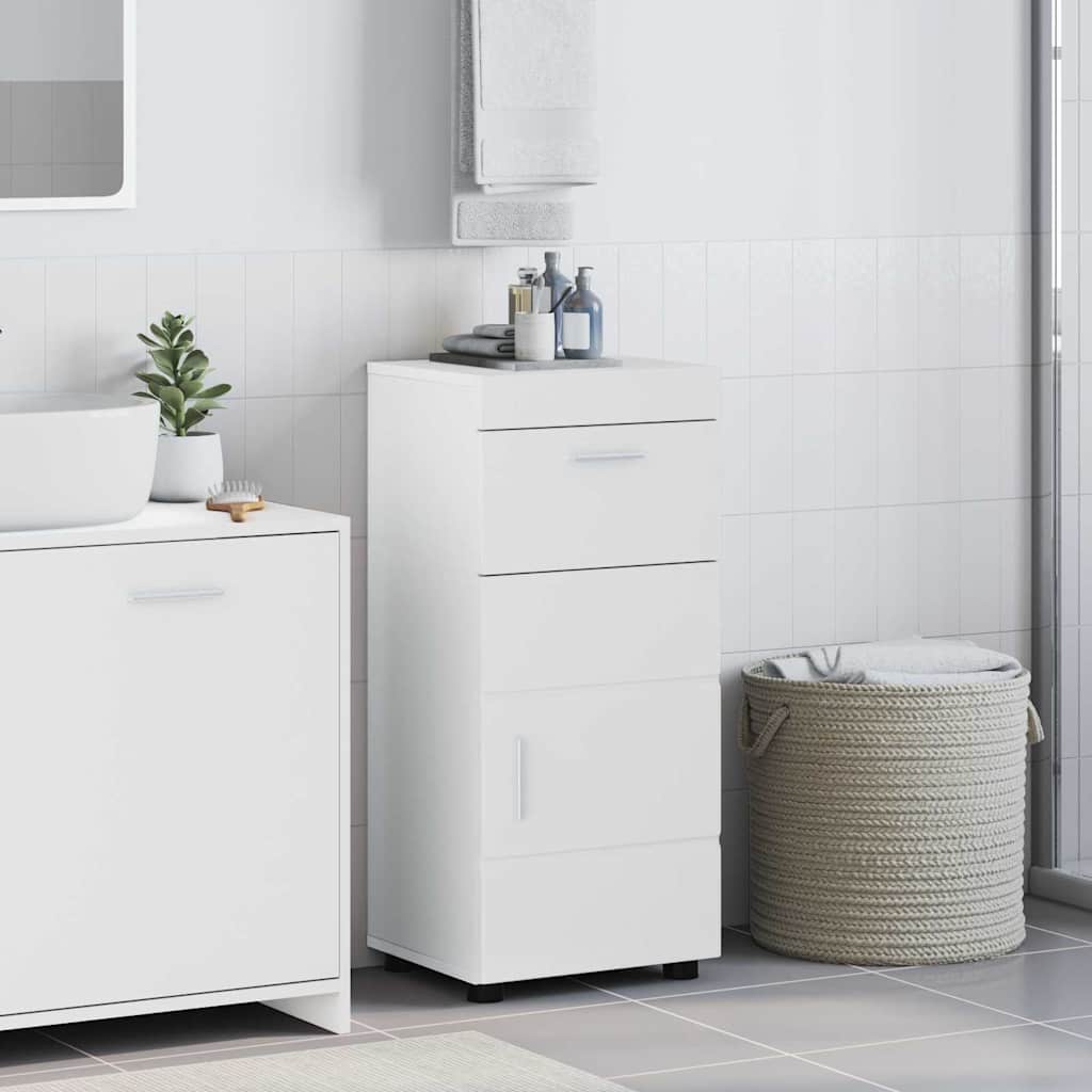 Bathroom Cabinet Set TULUM High Gloss White 37 x 31.5 x 82 cm