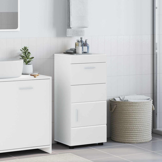 Bathroom Cabinet Set TULUM High Gloss White 37 x 31.5 x 82 cm