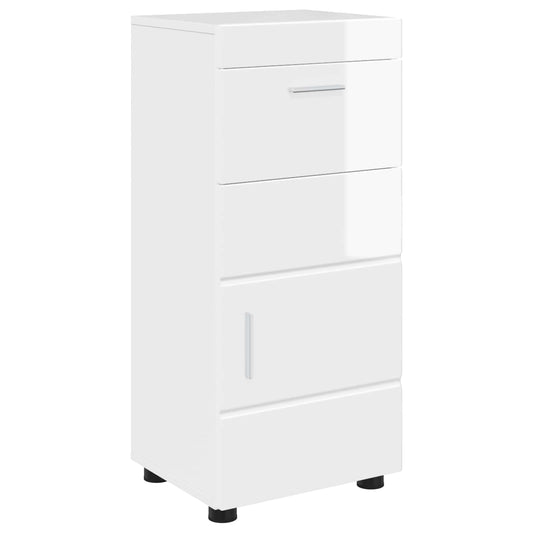 Bathroom Cabinet Set TULUM High Gloss White 37 x 31.5 x 82 cm