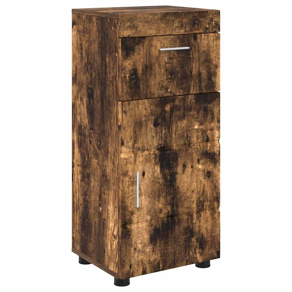 Bathroom Cabinet Set TULUM Smoked Oak 37 x 31.5 x 82 cm