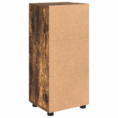 Bathroom Cabinet Set TULUM Smoked Oak 37 x 31.5 x 82 cm