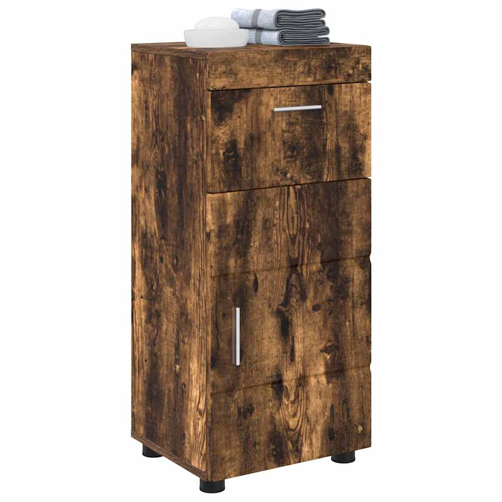 Bathroom Cabinet Set TULUM Smoked Oak 37 x 31.5 x 82 cm