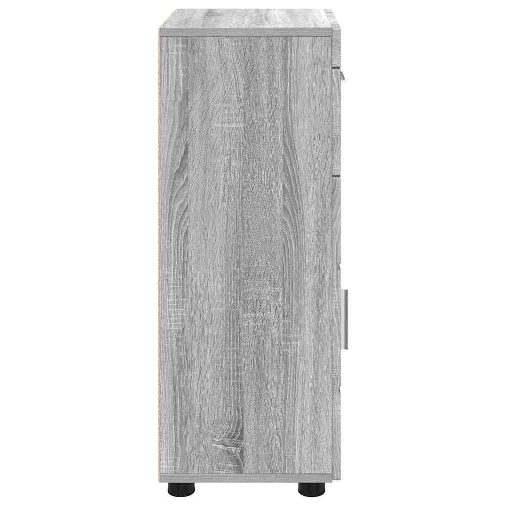 Bathroom Cabinet Set TULUM Grey Sonoma 37 x 31.5 x 82 cm