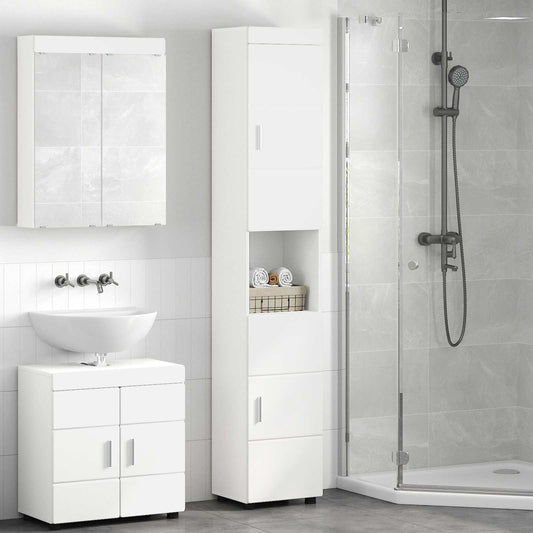 Bathroom Cabinet Set TULUM White 37 x 31.5 x 203 cm