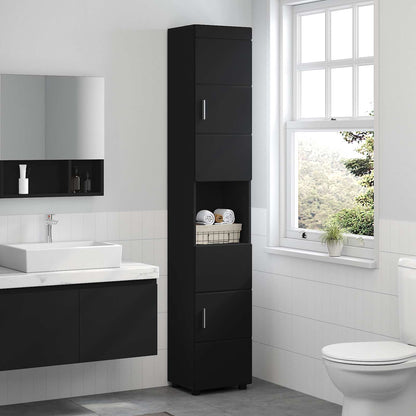 Bathroom Cabinet Set TULUM Black 37 x 31.5 x 203 cm