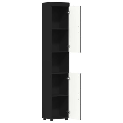 Bathroom Cabinet Set TULUM Black 37 x 31.5 x 203 cm