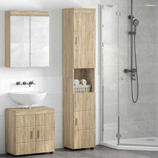 Bathroom Cabinet Set TULUM Sonoma Oak 37 x 31.5 x 203 cm