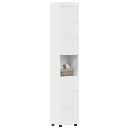 Bathroom Cabinet Set TULUM High Gloss White 37 x 31.5 x 203 cm