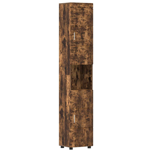 Bathroom Cabinet Set TULUM Smoked Oak 37 x 31.5 x 203 cm