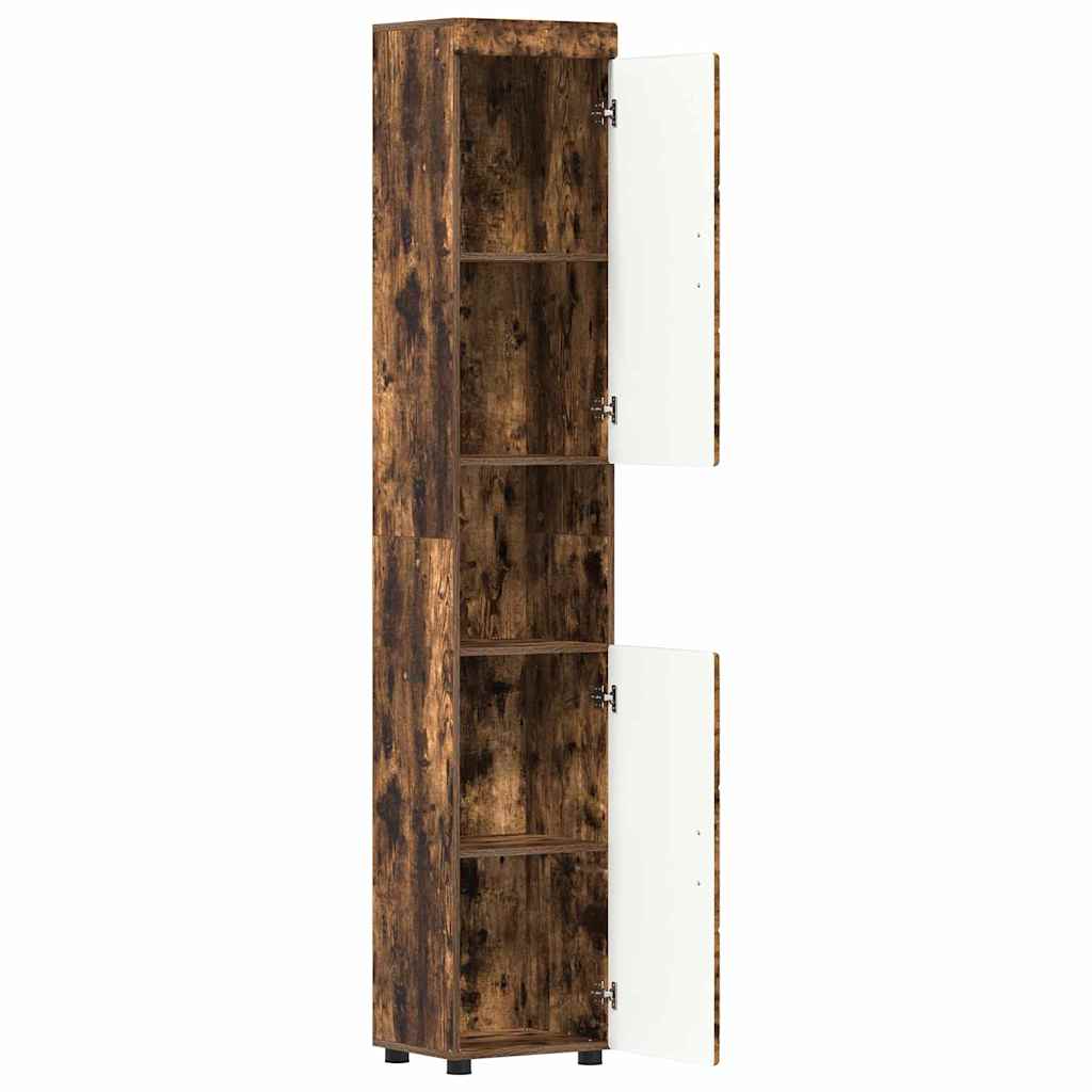 Bathroom Cabinet Set TULUM Smoked Oak 37 x 31.5 x 203 cm