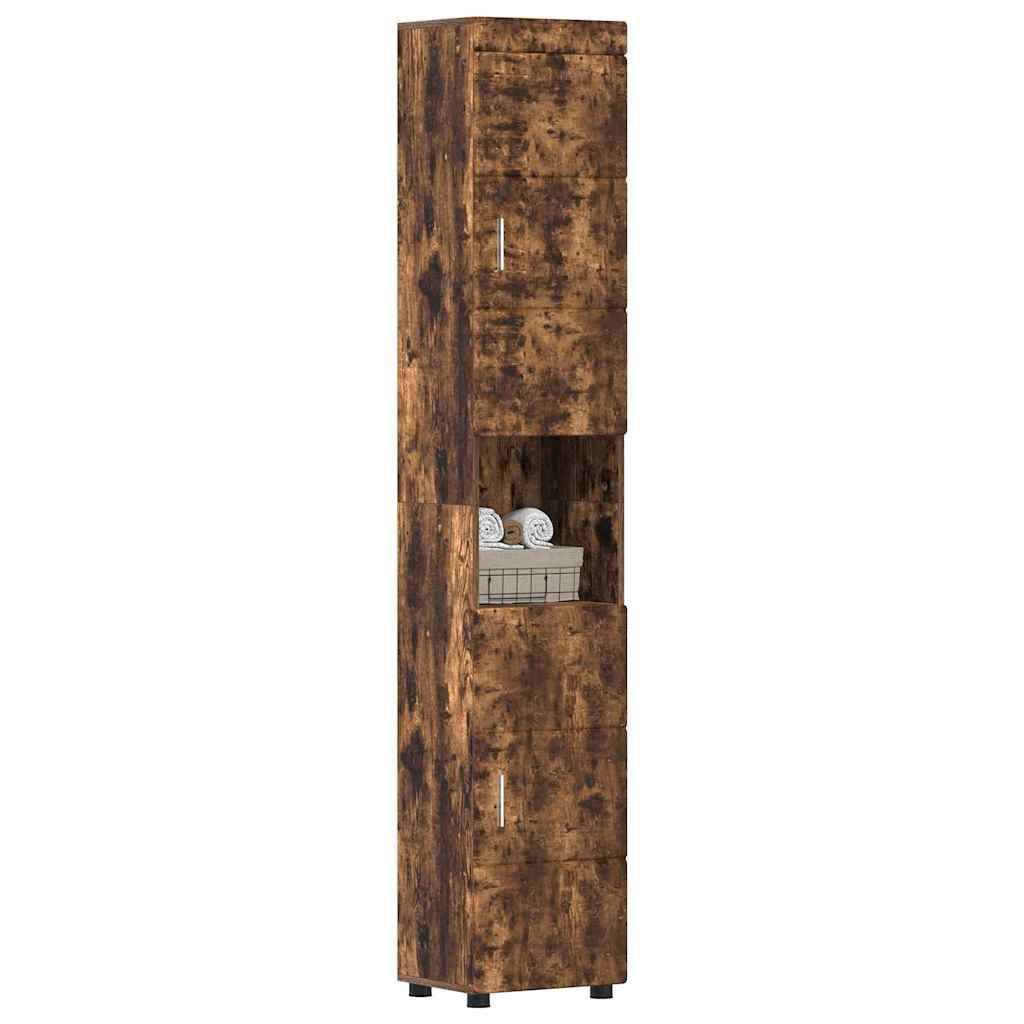 Bathroom Cabinet Set TULUM Smoked Oak 37 x 31.5 x 203 cm