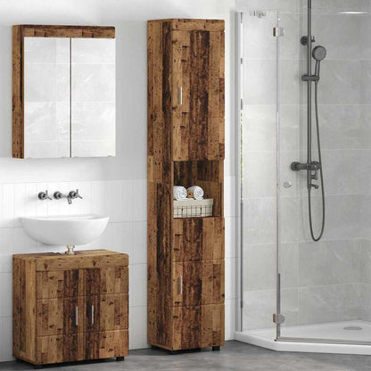 Bathroom Cabinet Set TULUM Old Wood 37 x 31.5 x 203 cm