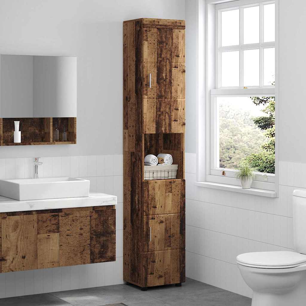 Bathroom Cabinet Set TULUM Old Wood 37 x 31.5 x 203 cm