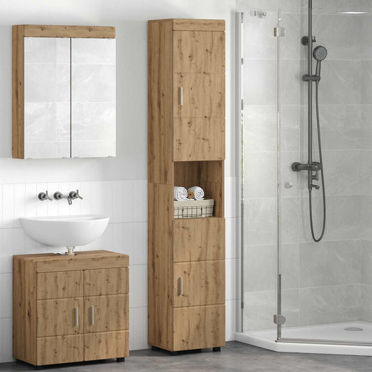 Bathroom Cabinet Set TULUM Artisan Oak 37 x 31.5 x 203 cm