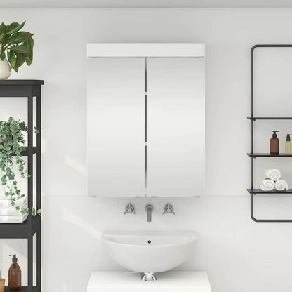 Bathroom Mirror Cabinet with Door TULUM White 60 x 16.5 x 78 cm