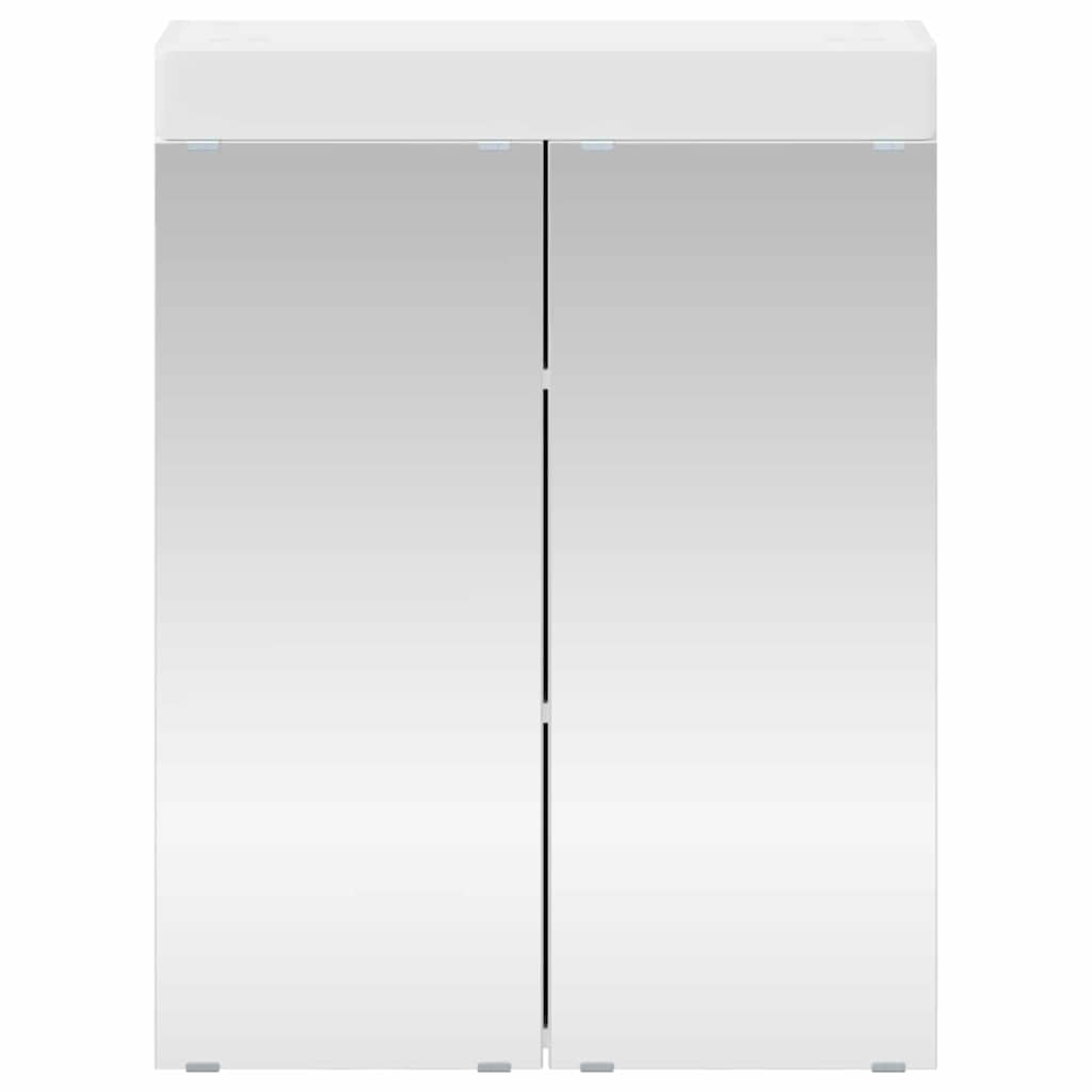 Bathroom Mirror Cabinet with Door TULUM White 60 x 16.5 x 78 cm