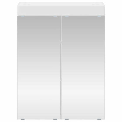Bathroom Mirror Cabinet with Door TULUM White 60 x 16.5 x 78 cm