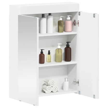 Bathroom Mirror Cabinet with Door TULUM White 60 x 16.5 x 78 cm