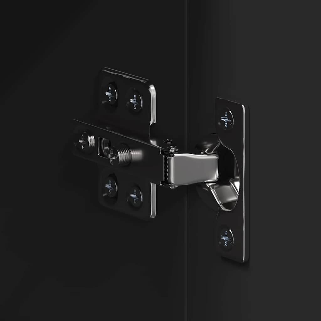 Bathroom Mirror Cabinet with Door TULUM Black 60 x 16.5 x 78 cm