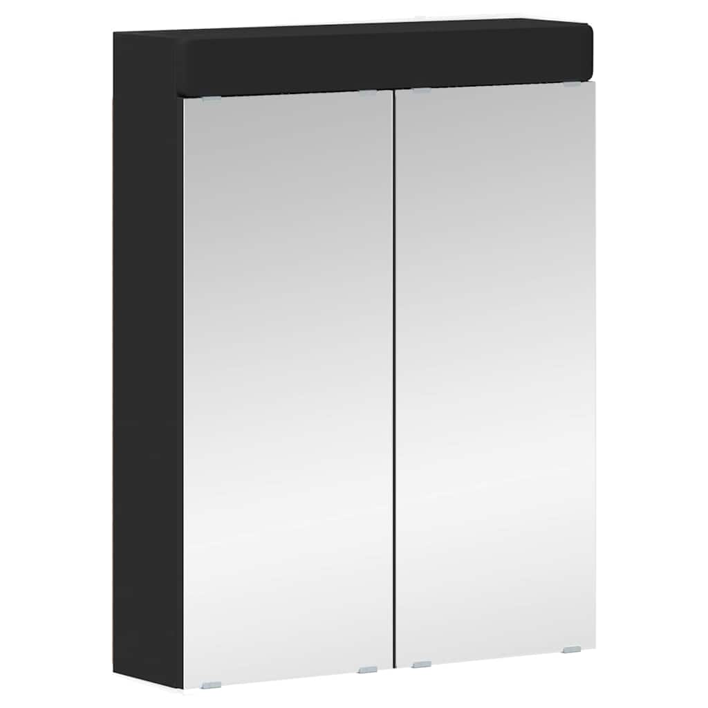 Bathroom Mirror Cabinet with Door TULUM Black 60 x 16.5 x 78 cm