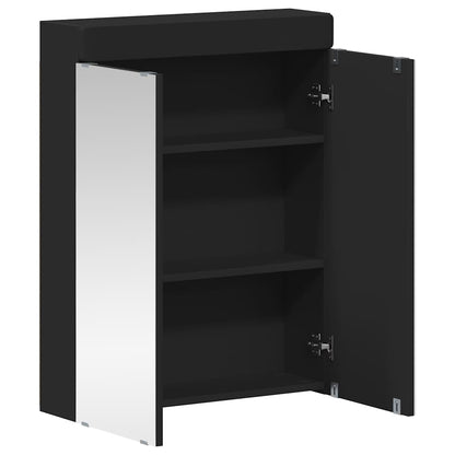 Bathroom Mirror Cabinet with Door TULUM Black 60 x 16.5 x 78 cm