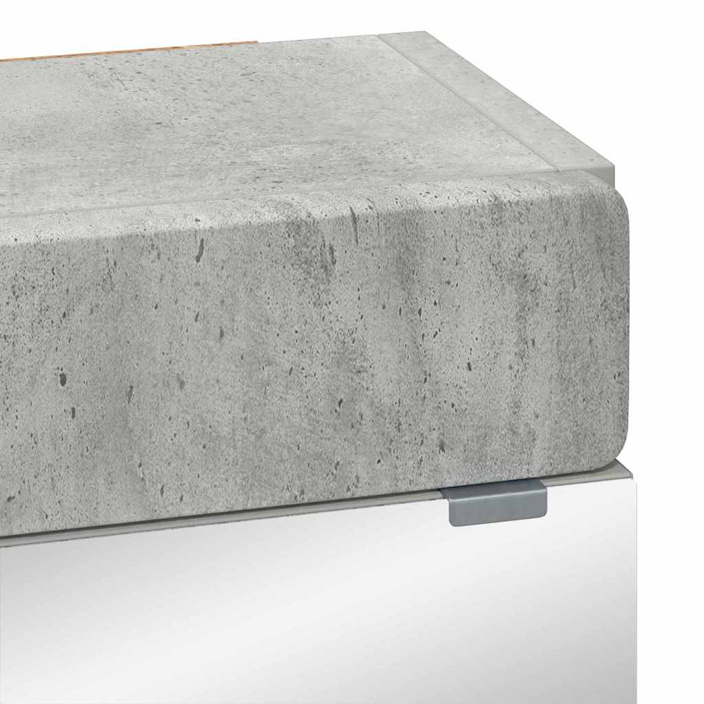 Bathroom Mirror Cabinet TULUM Concrete Grey 60 x 16.5 x 78 cm