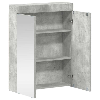 Bathroom Mirror Cabinet TULUM Concrete Grey 60 x 16.5 x 78 cm