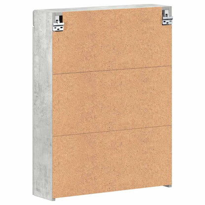 Bathroom Mirror Cabinet TULUM Concrete Grey 60 x 16.5 x 78 cm