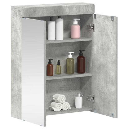 Bathroom Mirror Cabinet TULUM Concrete Grey 60 x 16.5 x 78 cm