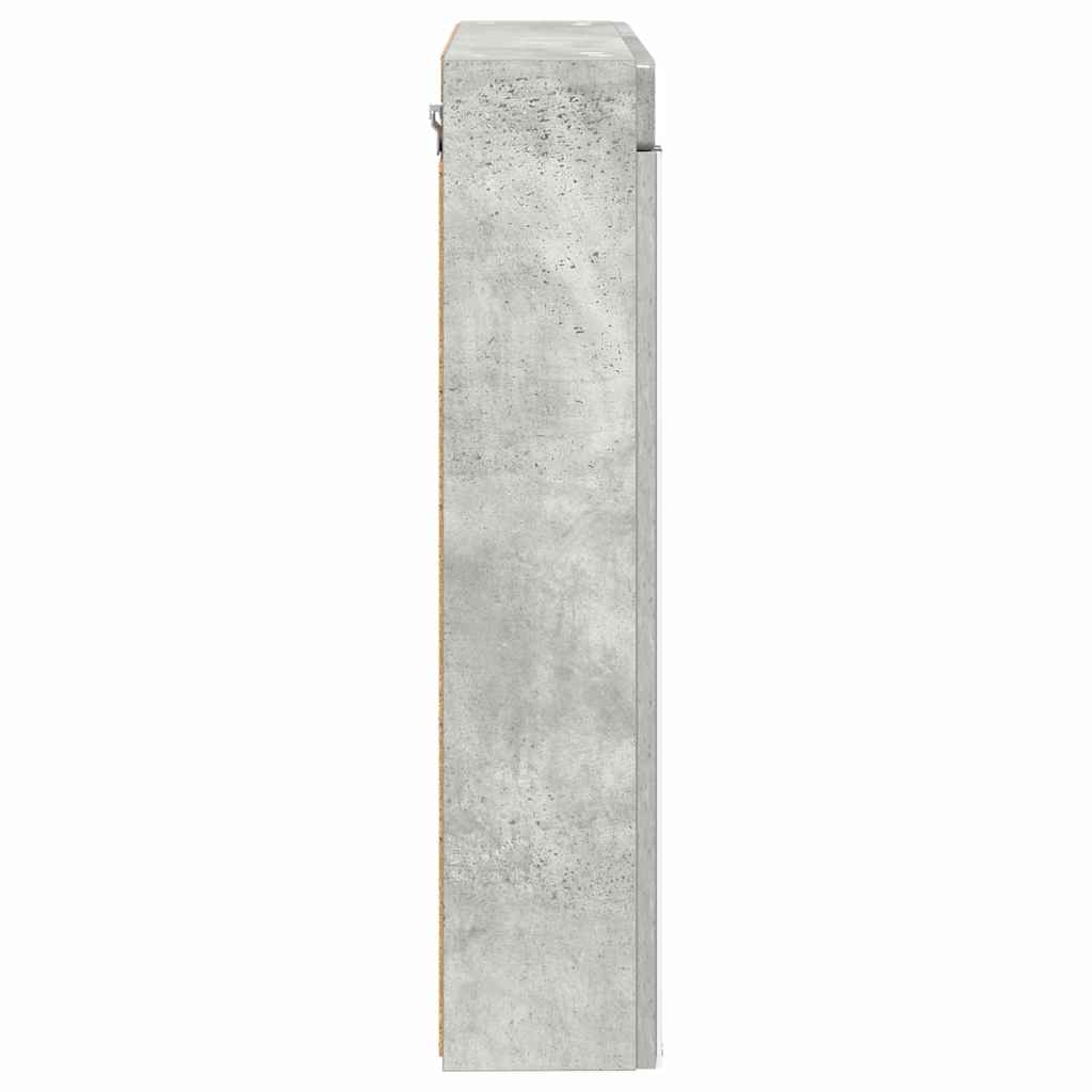 Bathroom Mirror Cabinet TULUM Concrete Grey 60 x 16.5 x 78 cm