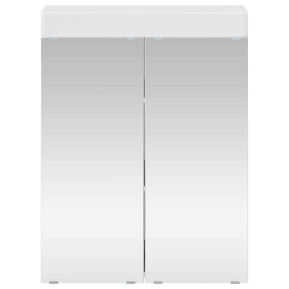 Bathroom Mirror Cabinet TULUM High Gloss White Engineered Wood