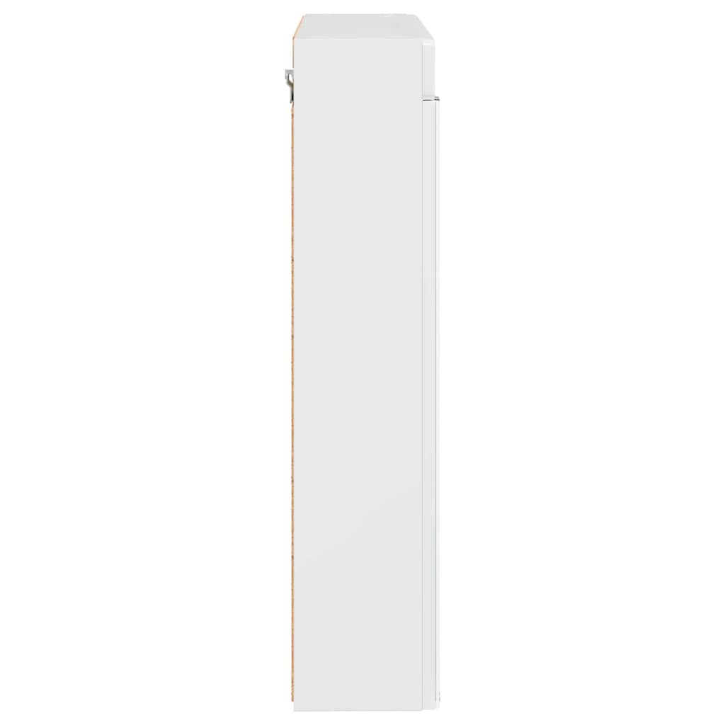 Bathroom Mirror Cabinet TULUM High Gloss White Engineered Wood