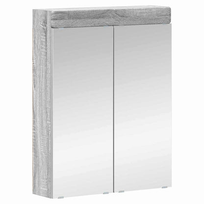 Bathroom Mirror Cabinet TULUM Grey Sonoma 60 x 16.5 x 78 cm