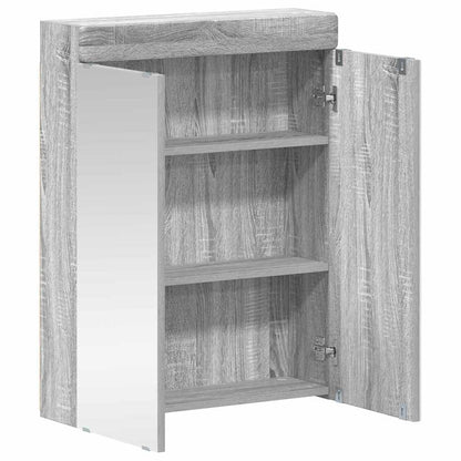 Bathroom Mirror Cabinet TULUM Grey Sonoma 60 x 16.5 x 78 cm