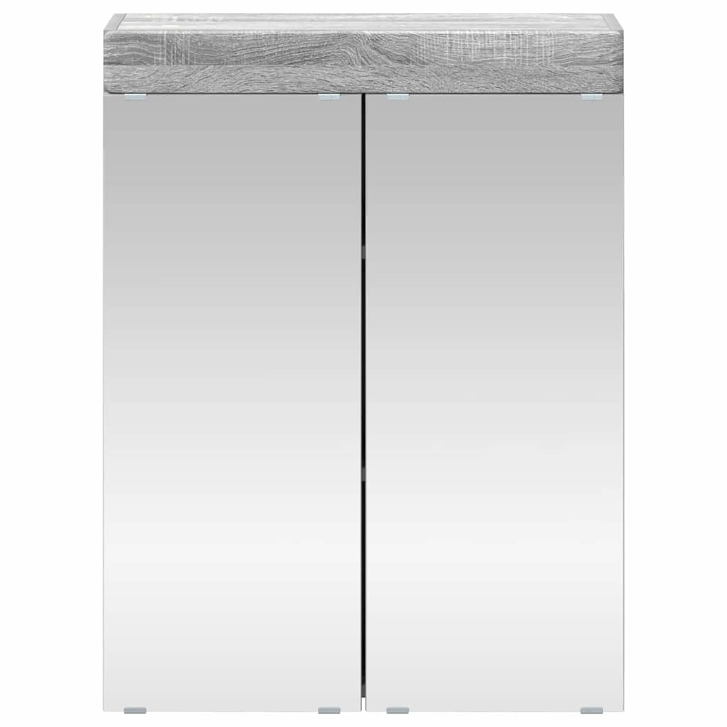 Bathroom Mirror Cabinet TULUM Grey Sonoma 60 x 16.5 x 78 cm