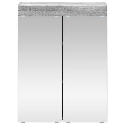 Bathroom Mirror Cabinet TULUM Grey Sonoma 60 x 16.5 x 78 cm