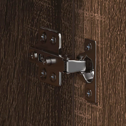 Bathroom Mirror Cabinet TULUM Brown Oak 60 x 16.5 x 78 cm