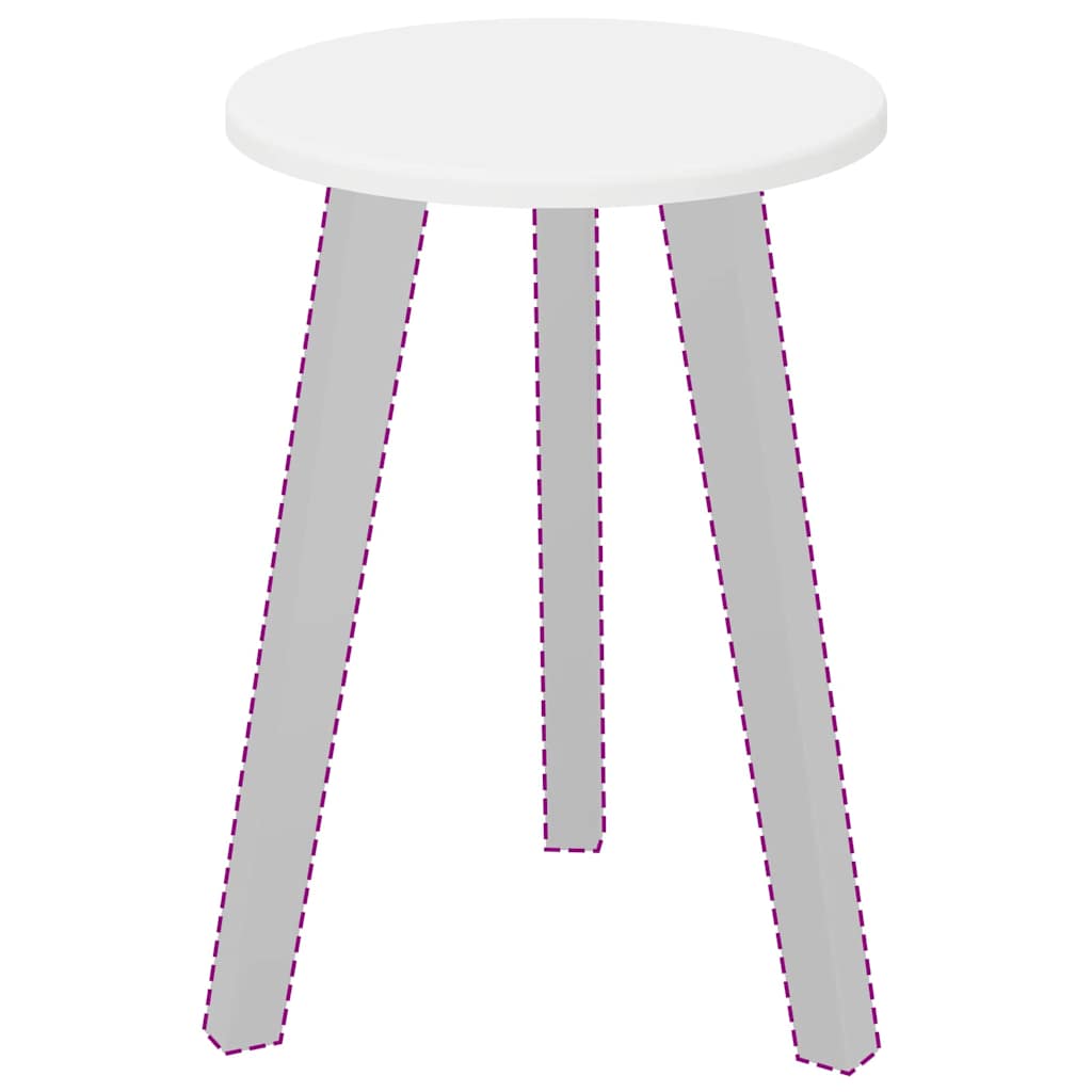 Table Top White Ø 30 x 1.5 cm Engineered Wood