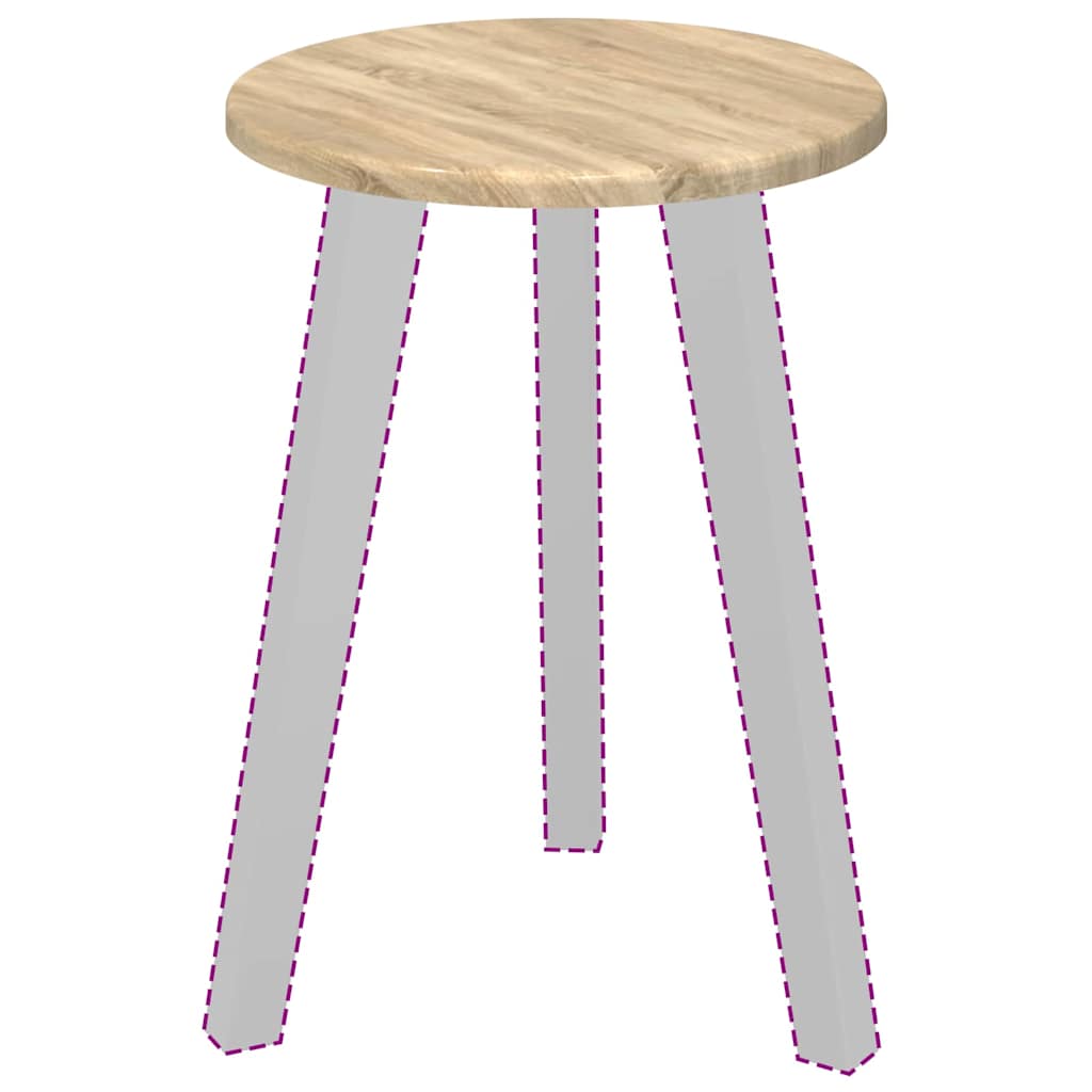 Table Top Ø 30 x 1.5 cm Round Engineered Wood Sonoma Oak