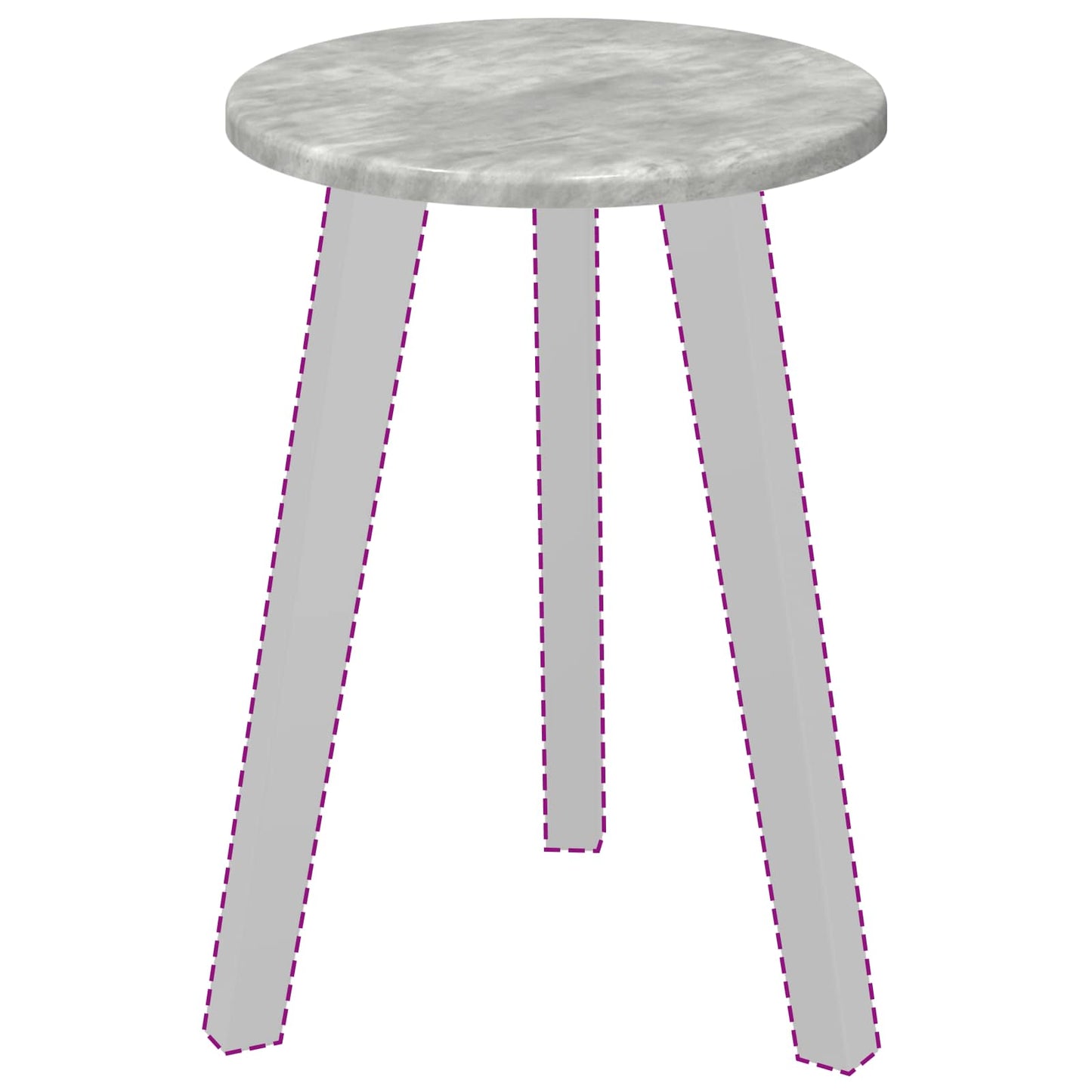 Table Top Concrete grey Ø 30 x 1.5 cm Engineered Wood